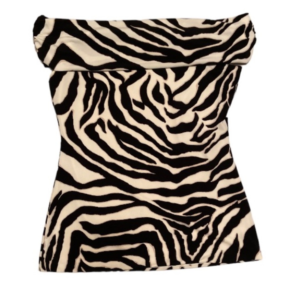 Zebra Print Off The Shoulder Top